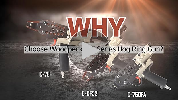 WOODPECKER C-7CF52 15 Guage 3/4-Inch Hog Ring Gun, 4.8mm (3