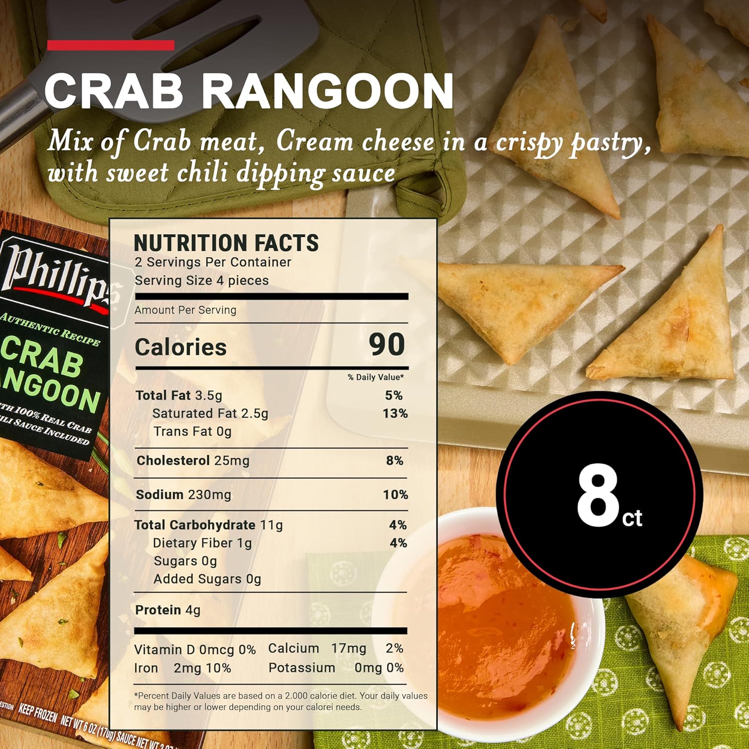 Phillips Ultimate Chesapeake Experience Box (8-Pack Variety) Seafood Gift Set with Maryland Crab Cakes, Rangoon, Pretzel, Lobster Cakes, Restaurant Style Crab & Shrimp Cake, Crab & Spinach Dip, Seasoning and Cocktail Sauce, Gourmet Food Snacks & Appetizer, Gourmet Gift Baskets - Original Phillips Seafood Restaurant Recipe