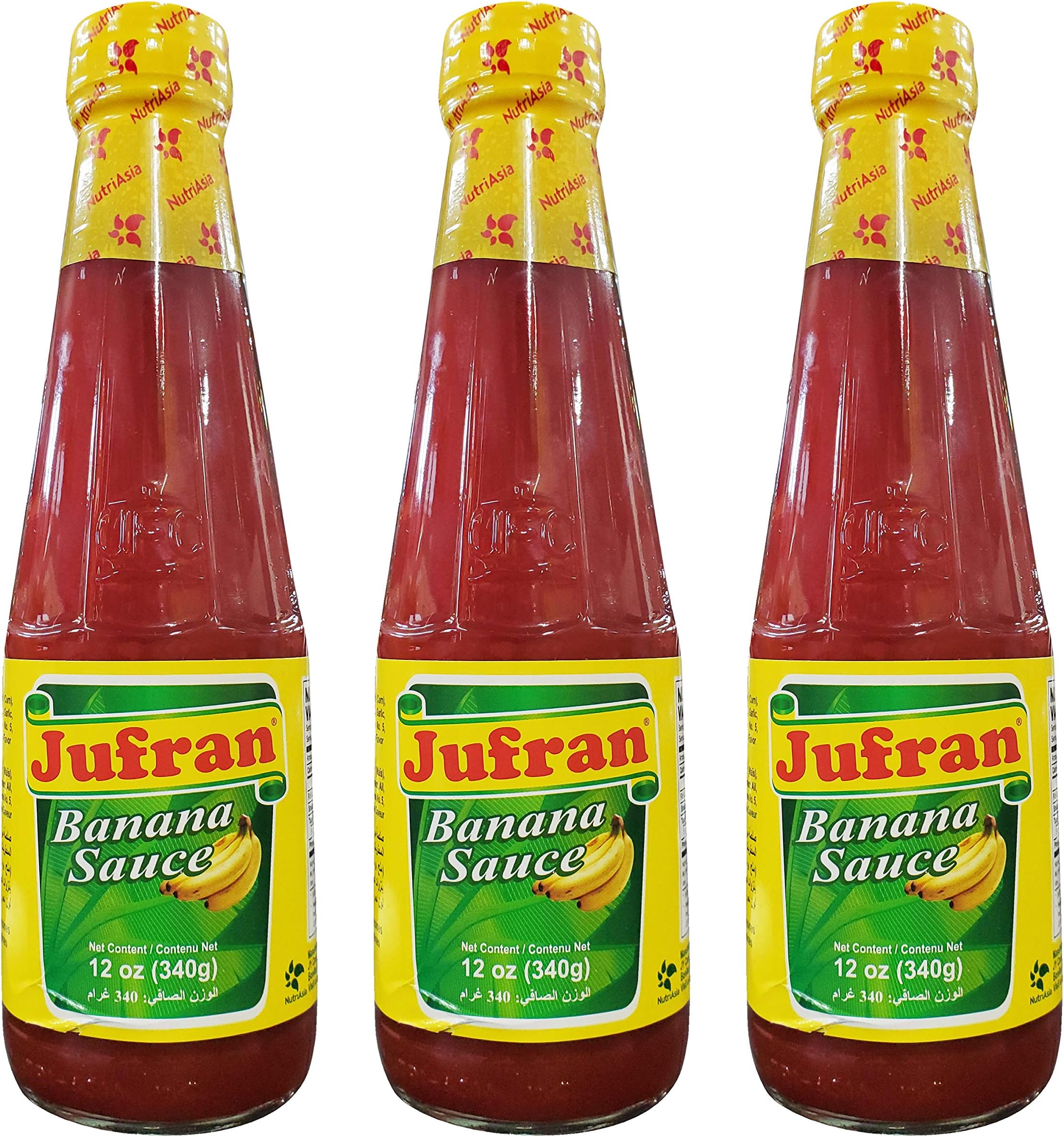 Jufran Banana Sauce Bottles, 12 Ounce (Pack of 3)