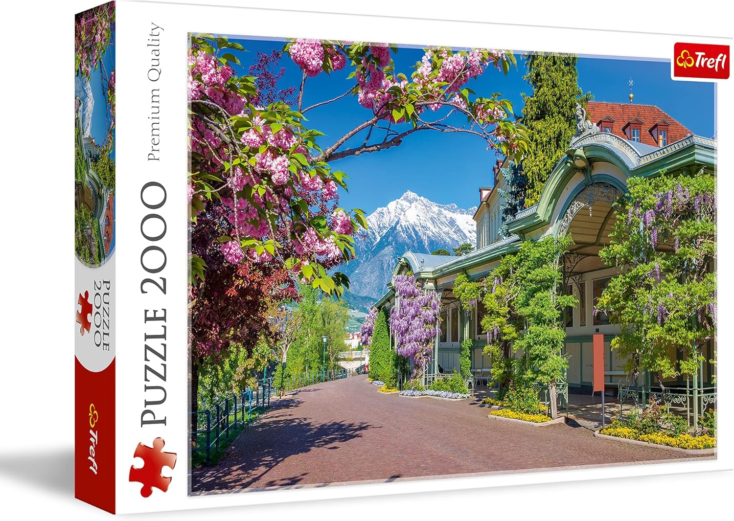 Trefl Merano, Italy 2000 Piece Jigsaw Puzzle Red 38"x27" Print, DIY Puzzle, Creative Fun, Classic Puzzle for Adults and Children from 15 Years Old