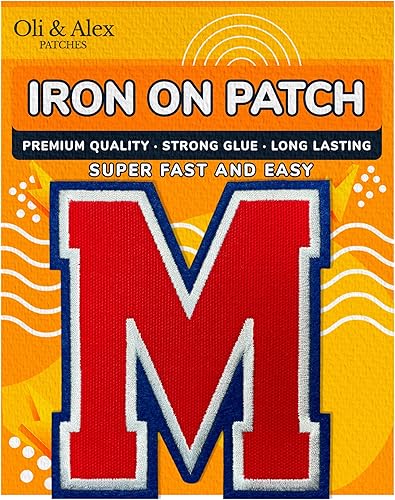 Miniatura 621 de Parches de letras termo-adhesivas de alta calidad – Lindas letras para ropa – Parche universitario para ropa – Letras bordadas de 4 1/2 parches