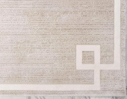 Miniatura 8 de Unique Loom Uptown Collection by Jill Zarin Collection - Alfombra de área moderna con textura de llave griega (4 pies x 6 pies)