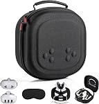 Hard Carrying Case for Meta Quest 3S, VR Gaming Headset and Touch Controllers Accessories Travel Case, Small Hard Shell Storage Case for Oculus Quest 3S/Quest 3/Vision Pro, Black