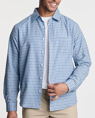 Vista 2 de Real Essentials Paquete de 3 Camisa de manga larga con botones de popelina y bolsillo para hombre (disponible en tallas grandes y altas)