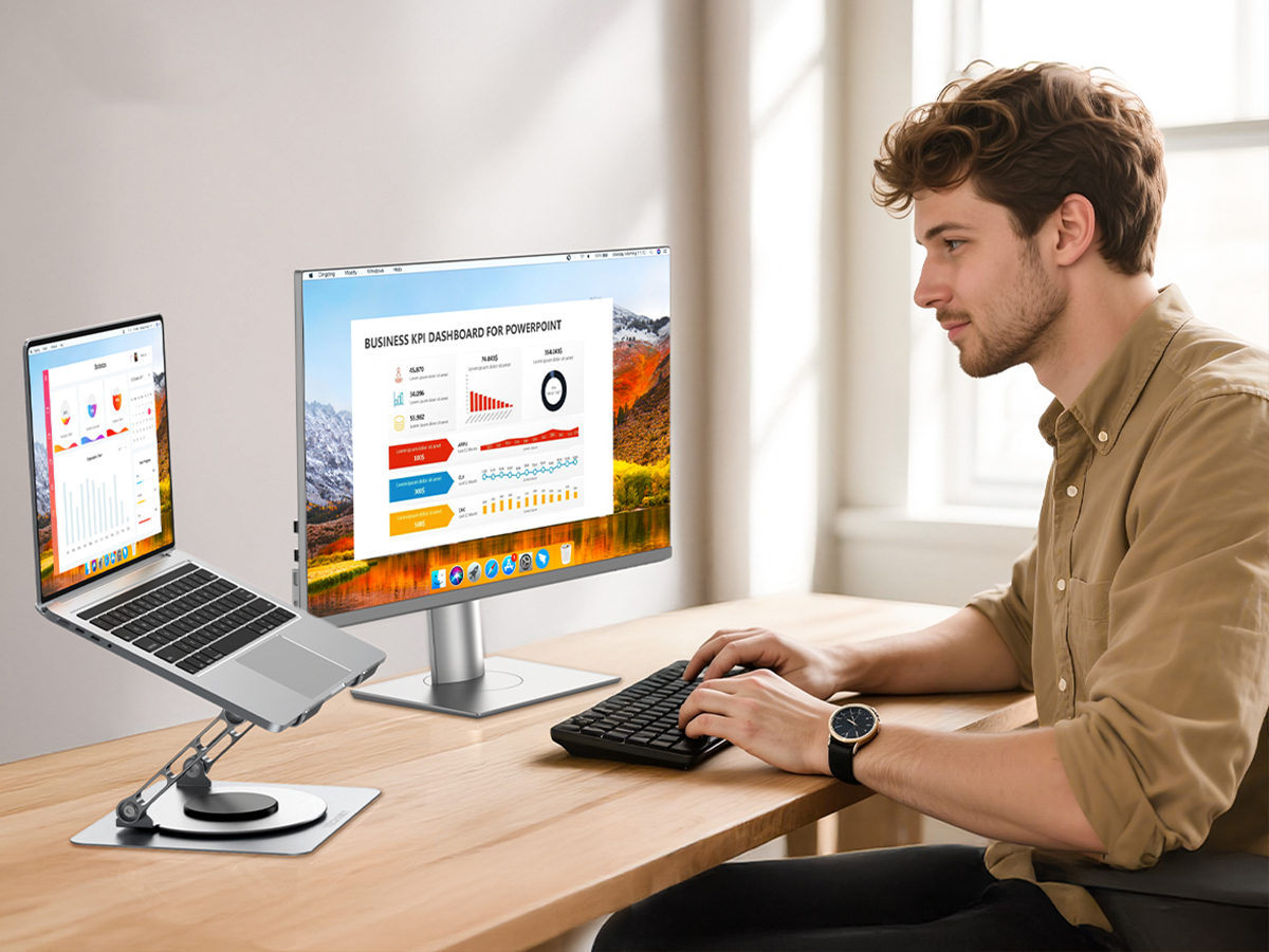 Amazon.com: TECKNET Laptop Stand for Desk - 360° Rotating Base