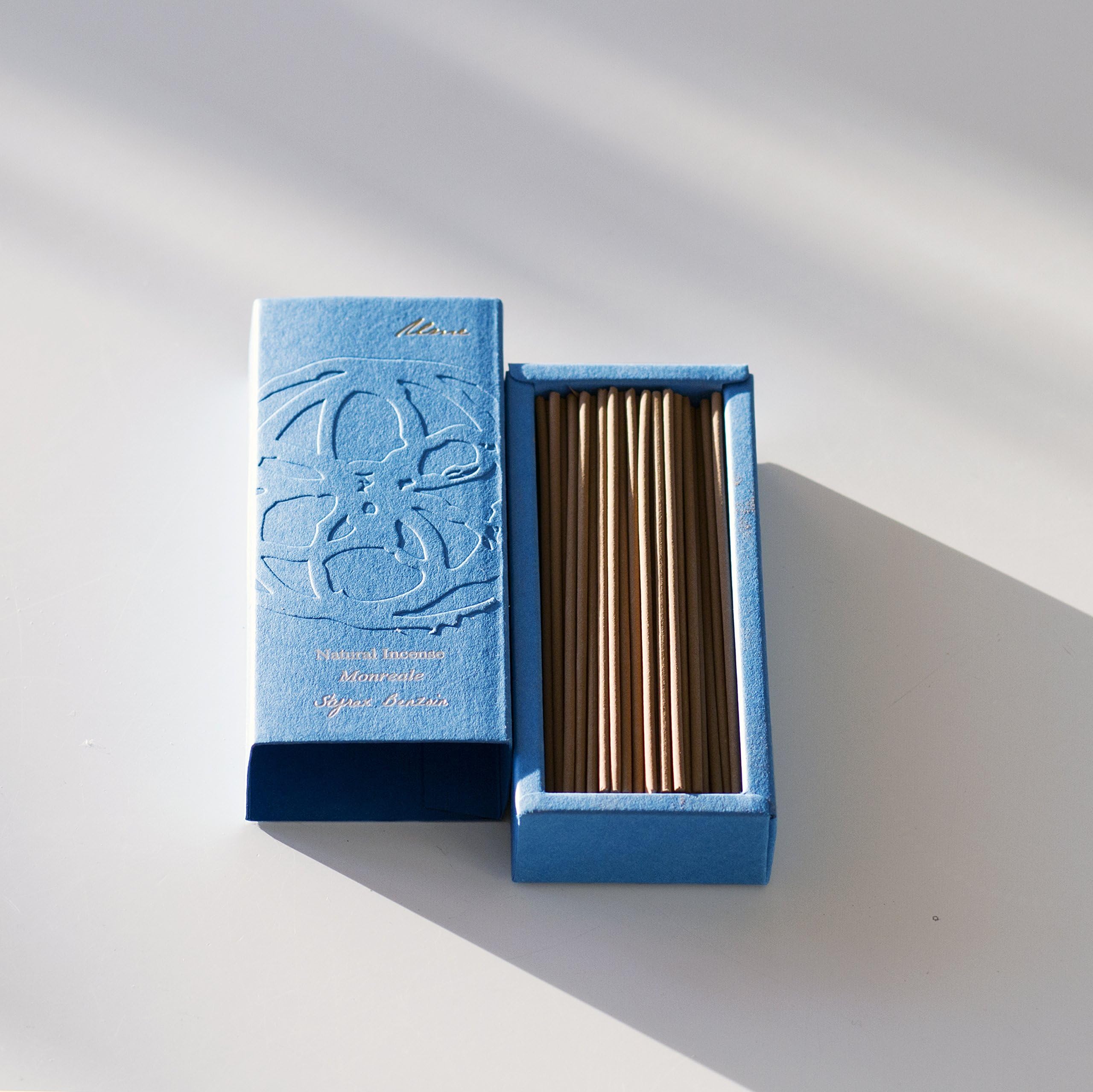 Ume Collection Monreale: styrax benzoin 100% Natural Incense Sticks. 90 Premium Incense Sticks in a Box. Japanese Style Temple Grade Incense for Meditation, Relaxation & Yoga.
