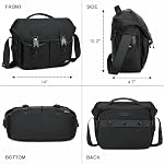 Padwa Lifestyle Camera Bag - Nylon Flap Camera Sling Shoulder Crossbody Photography Bag and Handheld Casual Travel Case