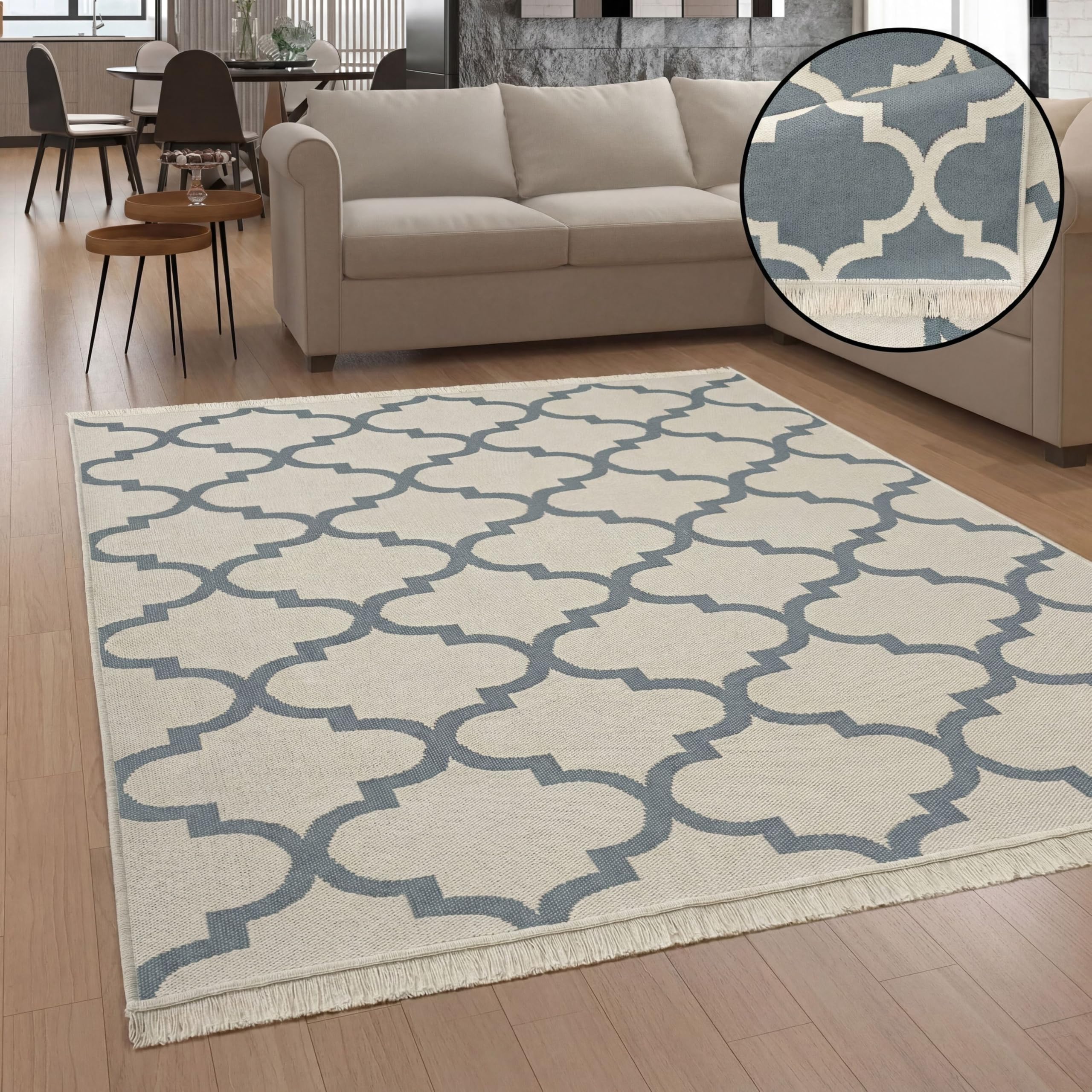 Paco Home Tappeto Salotto Moderno Soggiorno Lavabile In Lavatrice Motivo Scandinavo Motivo Boho, Colore:Grigio 3, Dimensione:60x180 cm