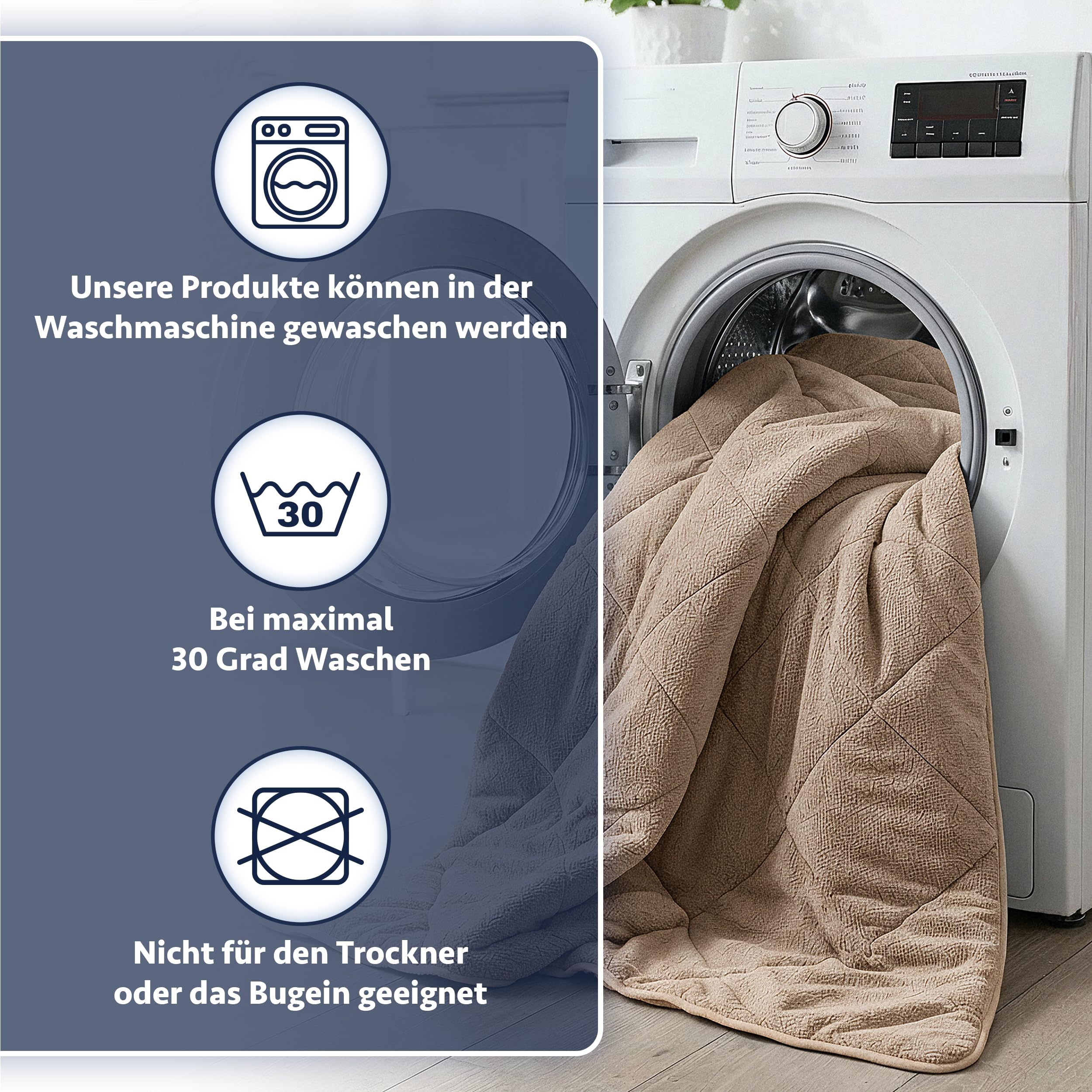 Formeya Doppelseitig Bettdecke 220x240 | Weich & Pflegeleicht | Steppdecke für alle Jahreszeiten, Atmungsaktiv, Wellsoft Schlafdecke ohne Bezug | Große Duvet in Braun