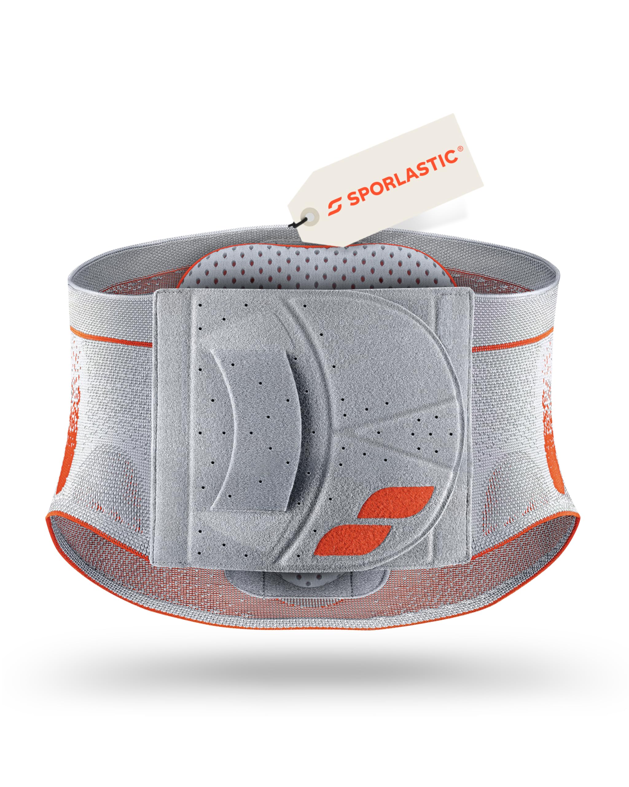 SPORLASTIC – VERTEBRADYN SUPREME SENSO Lendenwirbelstütze tailliert – Orthopäd. Rückenbandage mit AIR-MATRIX Silikonpelotte zur Unterstützung der Lendenwirbel – LWS-Orthese – Platinum Größe L