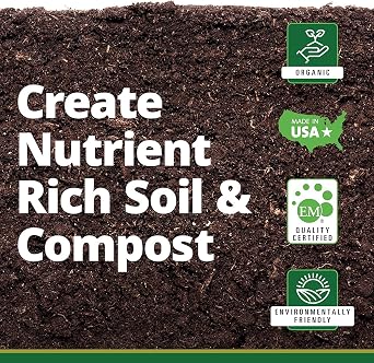 TeraGanix TCM Plant Growth & TCM Premium Bokashi Bran Bundle, Microbial Inoculant & Compost Accelerator for Soil, Plants, Kitchen Composting, Enhance Root Health, Seed Germination, Odor Control