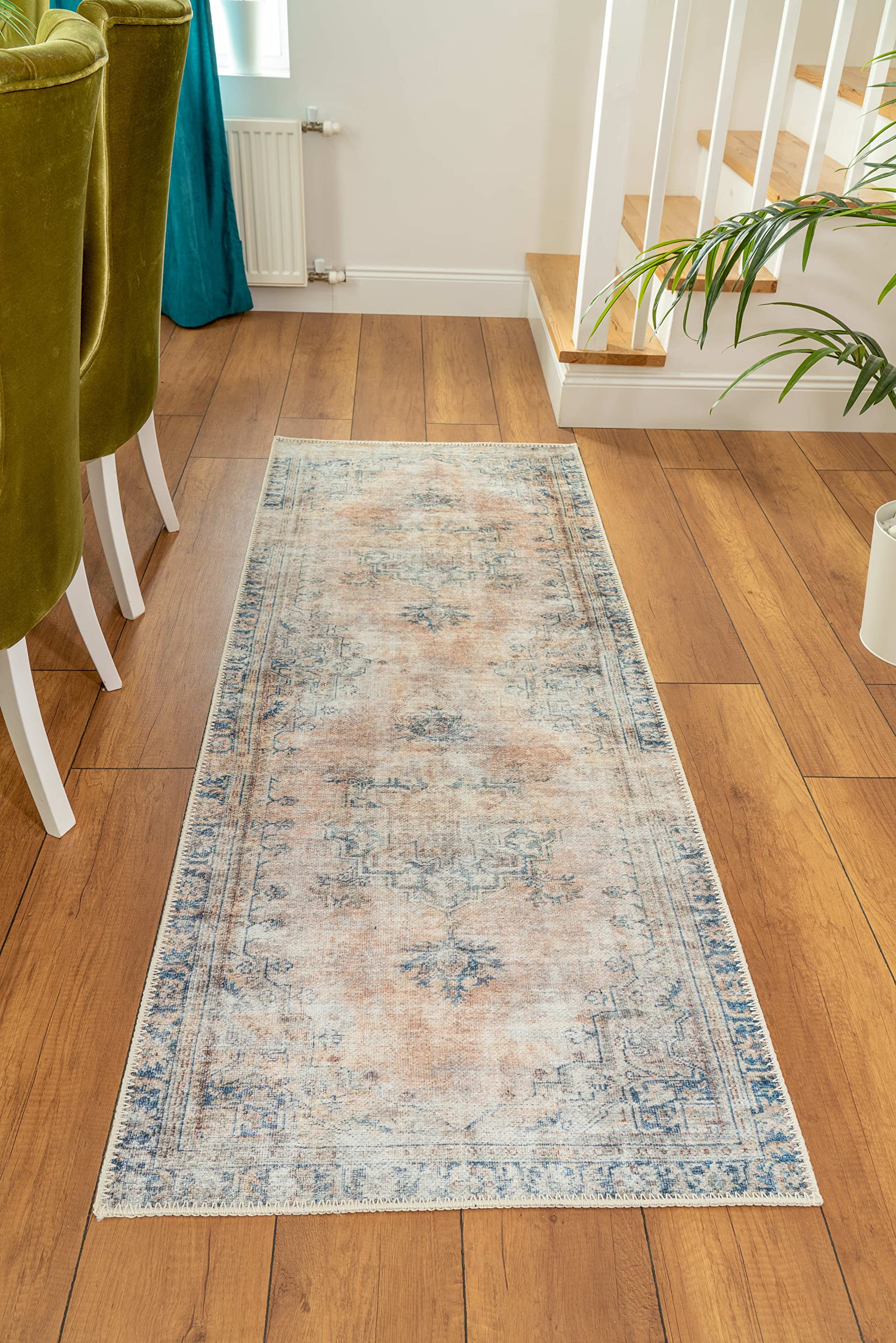 Monolia Machine Washable Area Rugs Perfect for Living Room Rugs,Bathroom Runner, Kitchen Rug, Bedroom Rugs, Entryway Rug, Persian Home Decor, Floor Decoration (2’6” x 10’)