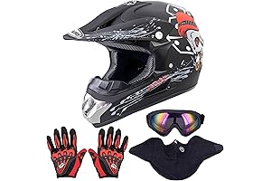 Advanced Off-Road Protection: Adult Dirt Bike Helmet Set with Premium Accessories