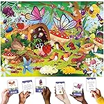 QUOKKA Search and Find Puzzles for Kids Ages 4-6 - Riddle Kids Puzzles 6-8 Years Old - 70 Unique Pcs - 20 Illustrated Guessing Cards - Engaging Children Themes - Bugs Puzzle Gift for Toddlers 3-5