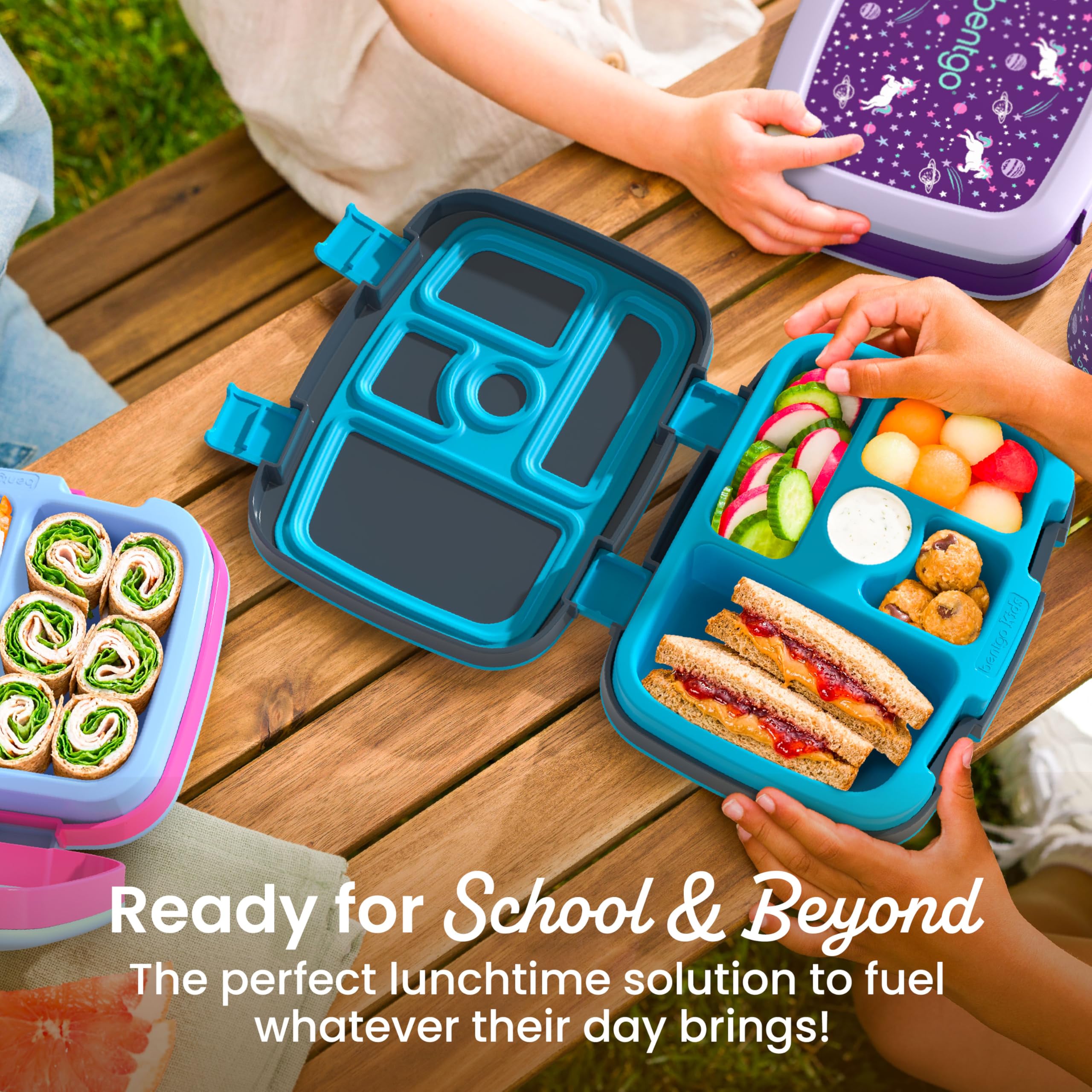 Leak-Proof 5-Compartment Bento-Style Kids Lunch Box W61630