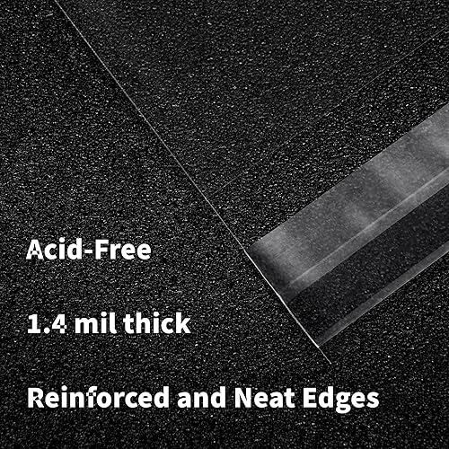 Vista 6 de 200ct Clear Plastic Bags 3.5 x 5.5 inch - 1.4 mils Thick Resealable Adhesive Cello Cellophane Treat Self Sealing OPP Bags for Bakery Soap Cookies