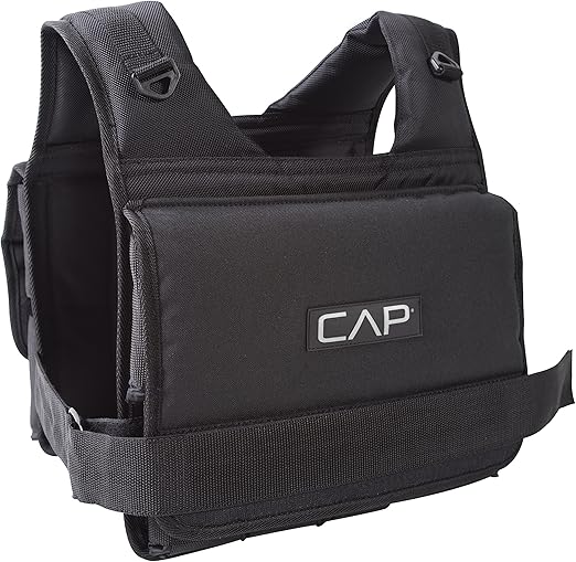 CAP Barbell Short Adjustable Weighted Vest, 20 lb, Weight Vests