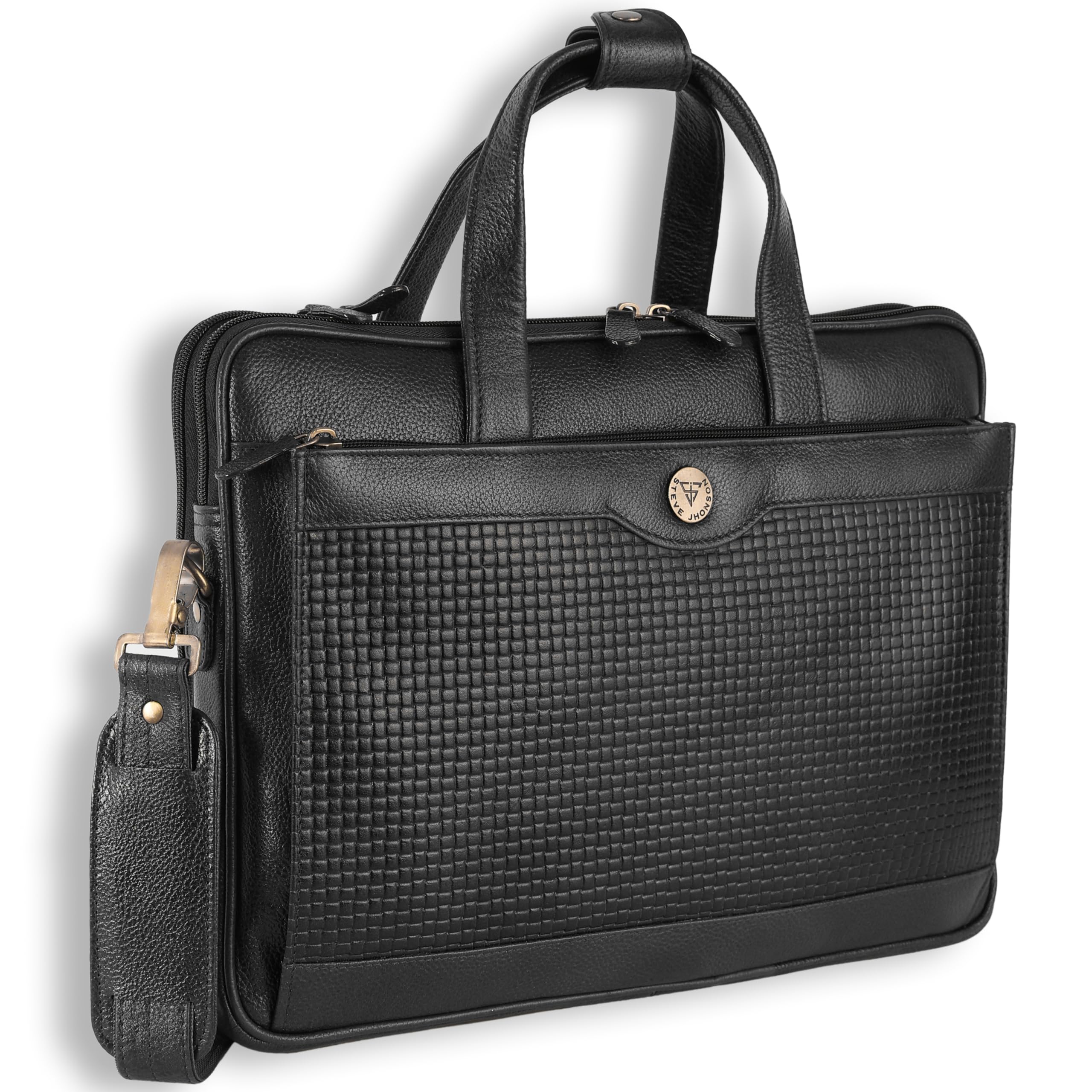 See full amazon price history chart for STEVE JHONSON Leather Laptop Bags for Men - 16 Inches Office Bag for Men with Shoulder Strap, Shoulder Messenger Bags for Travel, Executive Side Handbag (Black) STEVE JHONSON Leather Laptop Bags for Men - 16 Inches Office Bag for Men with Shoulder Strap, Shoulder Messenger Bags for Travel, Executive Side Handbag (Black) (B0D587P25T) Amazon Price History, Amazon Price Tracker