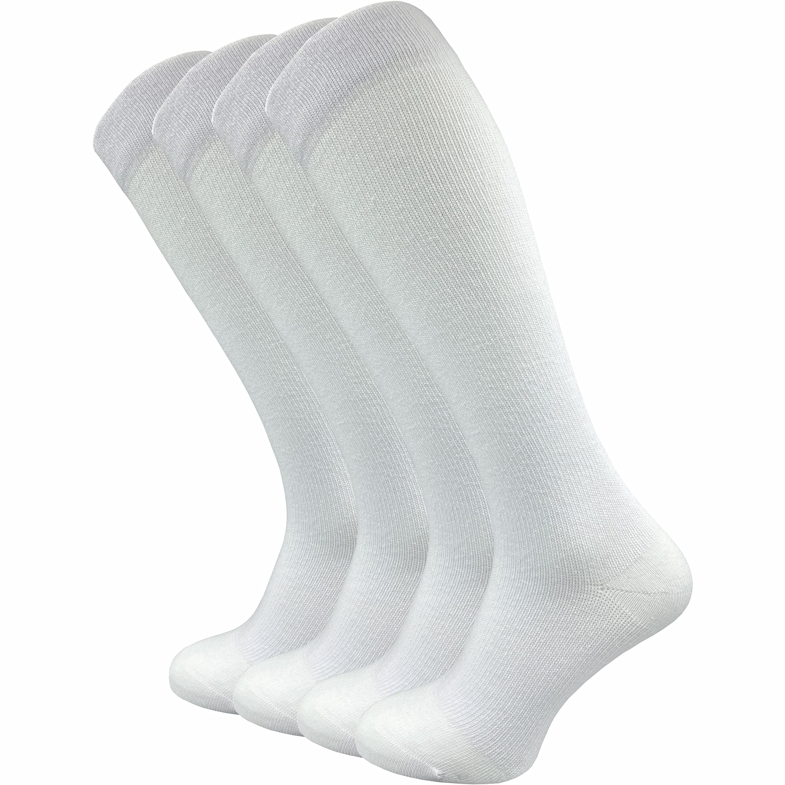 GAWILO Chausettes de contention pour femmes et hommes | 4 paires | Mi-bas pour voyages et vols en coton respirant