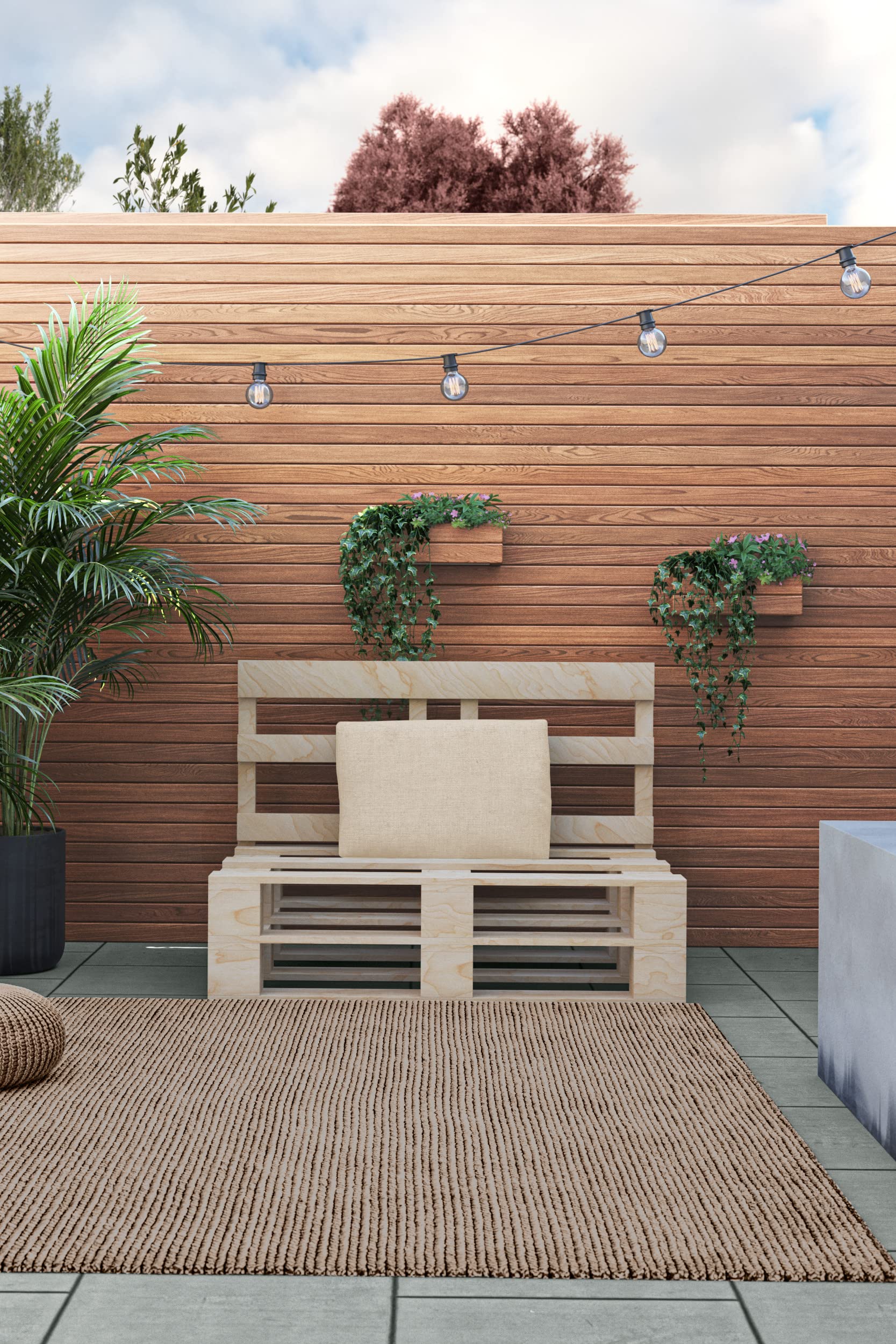 chilly pilley Cuscini Per Pallet Cuscini Da Giardino Sfoderabili Lavabili Cuscini Per Pallet Euro Con Cerniera Molti Colori E Dimensioni (Schienale 60x40x12 Crema)
