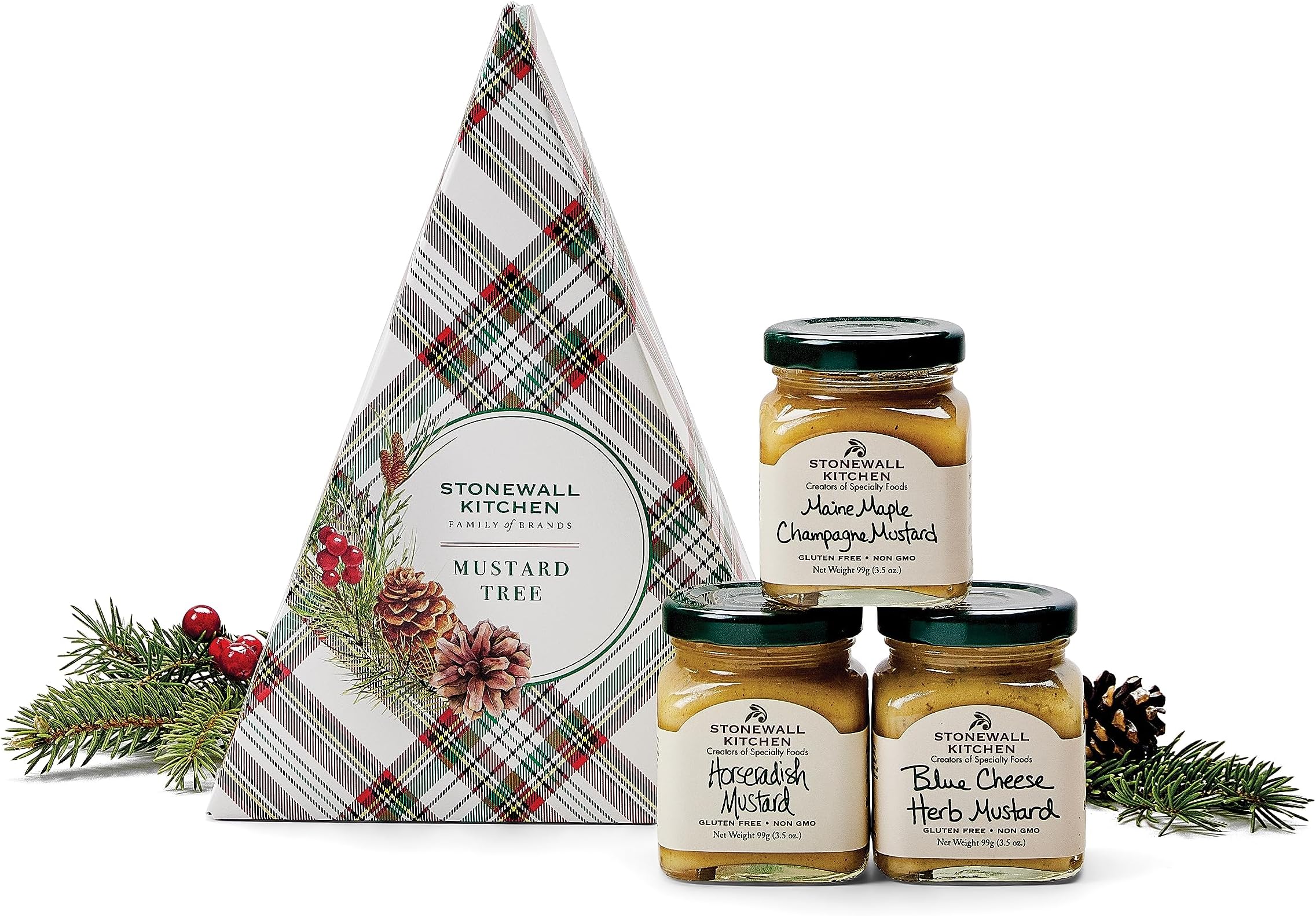 Stonewall KitchenWinter 3 Piece Mustard Tree Gift Set and Gift Box