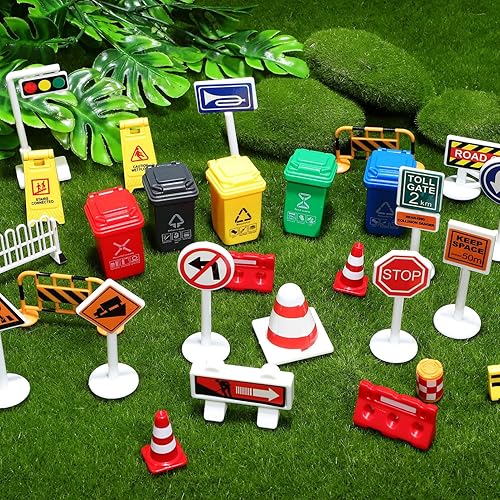 Miniatura 3 de Señales de tráfico de tráfico, señales de tráfico, señales de tráfico, luz de cruce, señales de carreteras, juguetes para educación de seguridad,