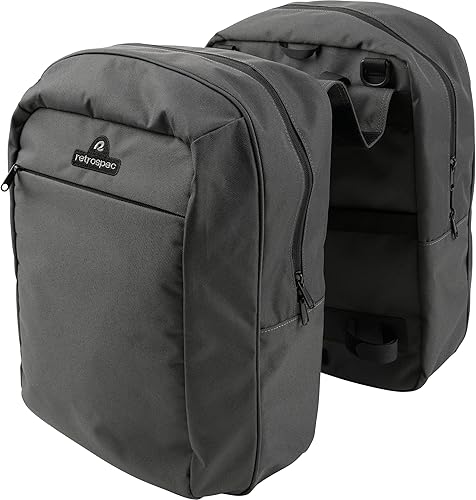 Miniatura 10 de Retrospec Sidekick Single & Dual Pannier Bike Bag - Waterproof Commuter Pannier with Laptop Sleeve, Reflective Rain Cover & Carry Strap