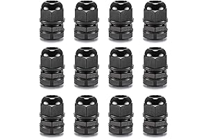 QILIPSU 3/8 NPT Waterproof Nylon Cord Grip for Secure Cable Management and Protection