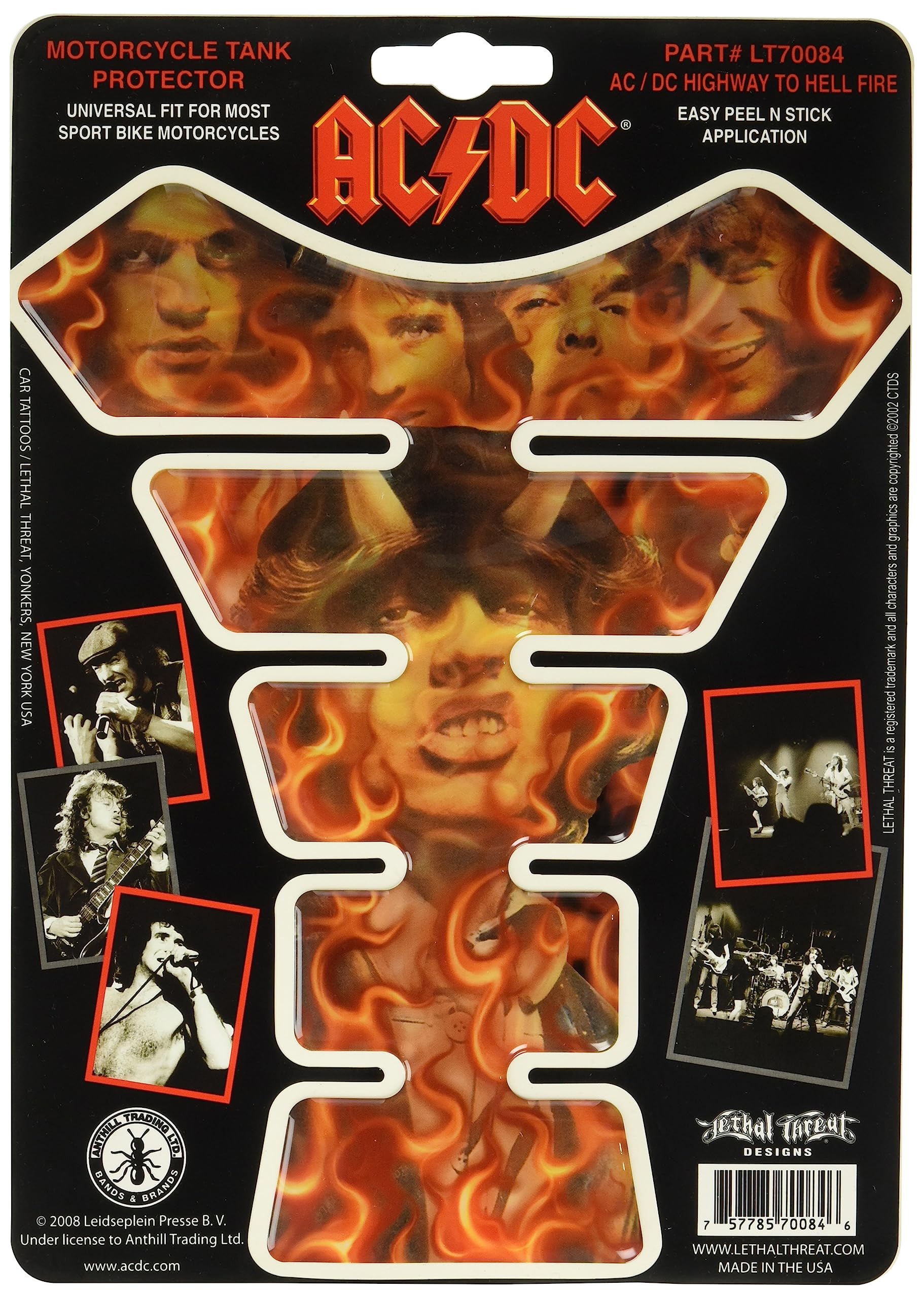 Lethal Threat LT70084 Tank Pad (Ac/Dc Highway To Hell Fire), 1 Pack