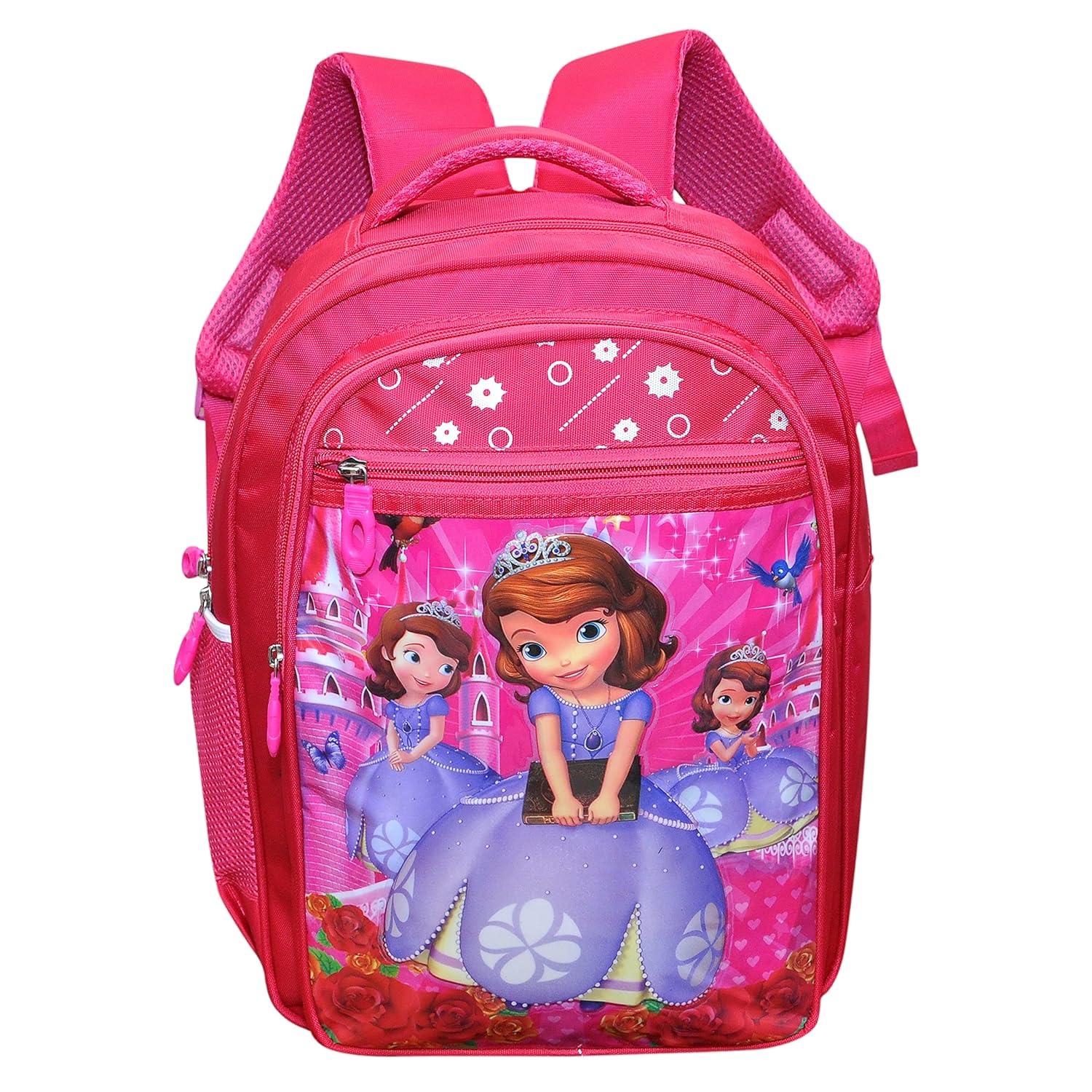 School Bag for Girls,5-10 yrs,Kids,School Bag, Pink Colour with Printed Characters Backpack