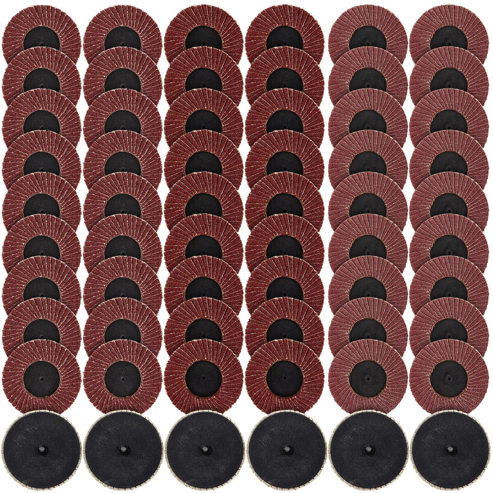 Photo 1 of Duraaamo 60 Pcs 3 Inch Sanding Discs 40/60/80 Grit Die Grinder Sanding Surface Conditioning Discs for Surface Prep Strip Grind Polish Finish Burr Rust Paint Removal for 27 Zirconia Grinding Wheels