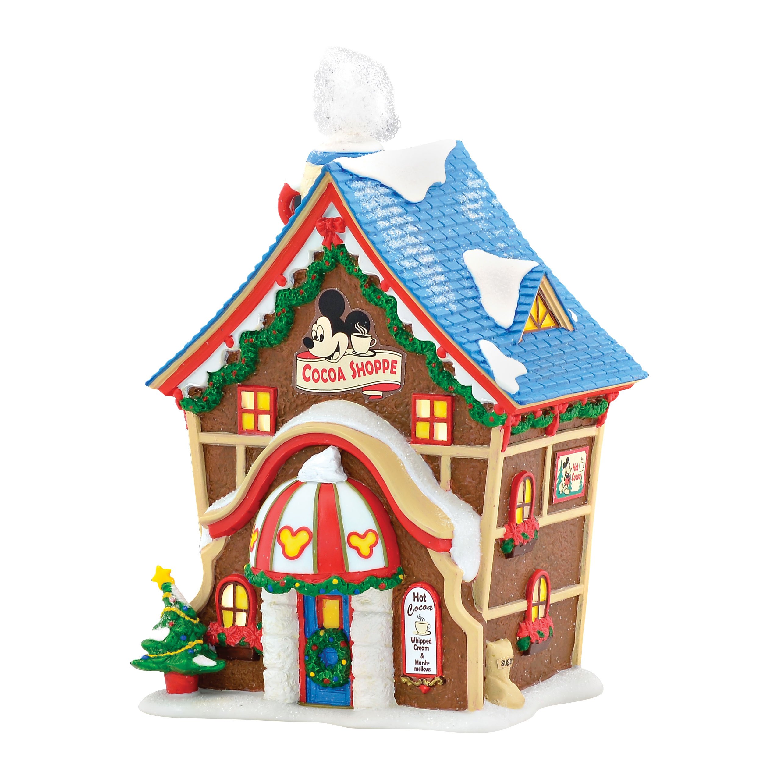Amazon.com: Department 56 Disney Village Mickey's Cocoa Shoppe Lit