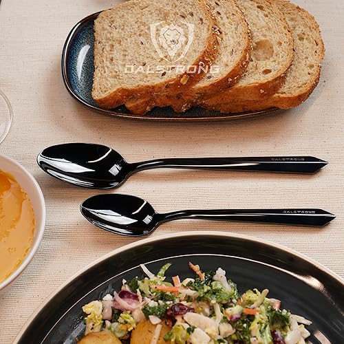 Miniatura 9 de DALSTRONG Juego de cubiertos  20 piezas  Acero inoxidable de alto carbono negro  Cuchillo de cena, tenedor de cena, cuchara de cena, tenedor de