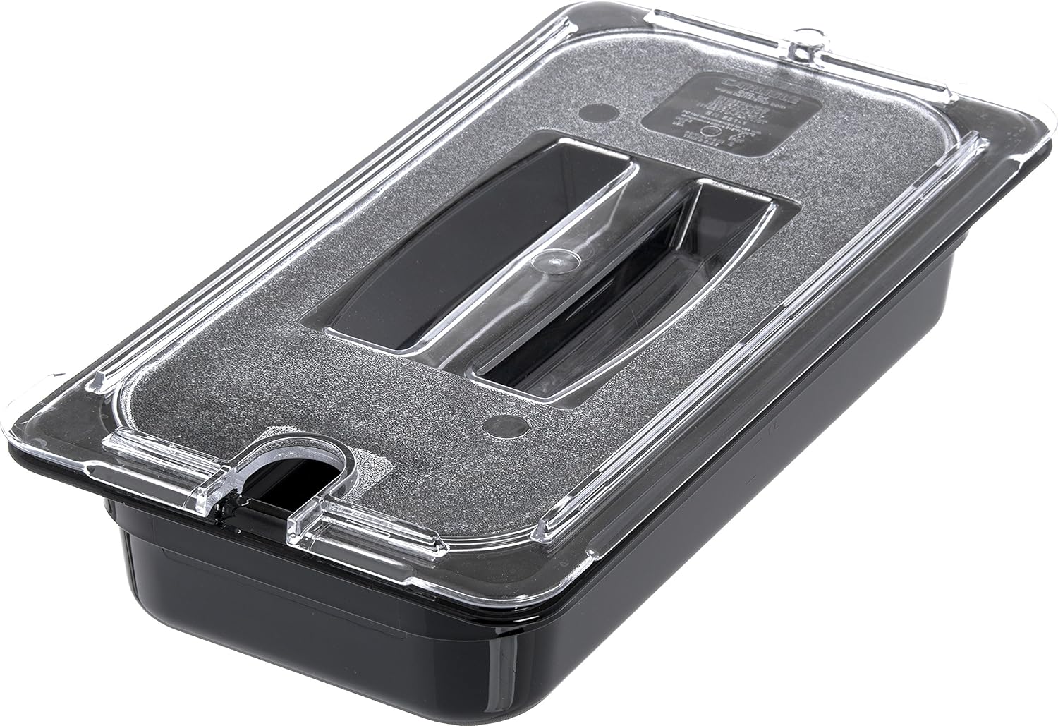 Carlisle FoodService Products 10271U07 StorPlus Third Size Polycarbonate Universal Handled Notched Food Pan Lid, Clear (Pack of 6)