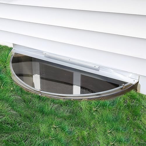 Cubierta de pozo de policarbonato y aluminio, cubierta de ventana de plástico para ventanas de sótano, protector de ventana, cubierta de plástico