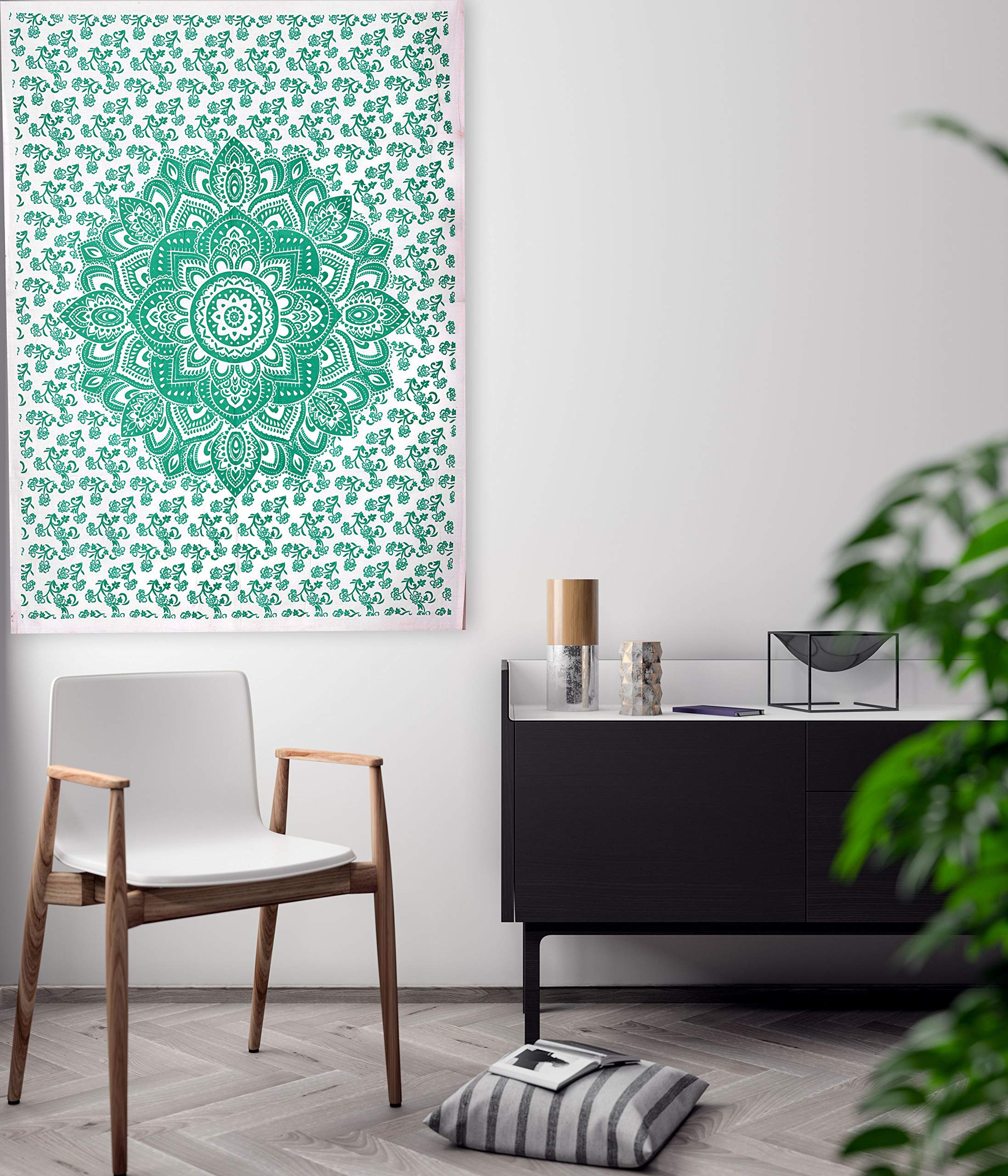 Craft Trade Tapestry Psychedelic Boho Bohemian Wall Hanging Cotton Poster for Home Living Decor (Multicolor - 8)