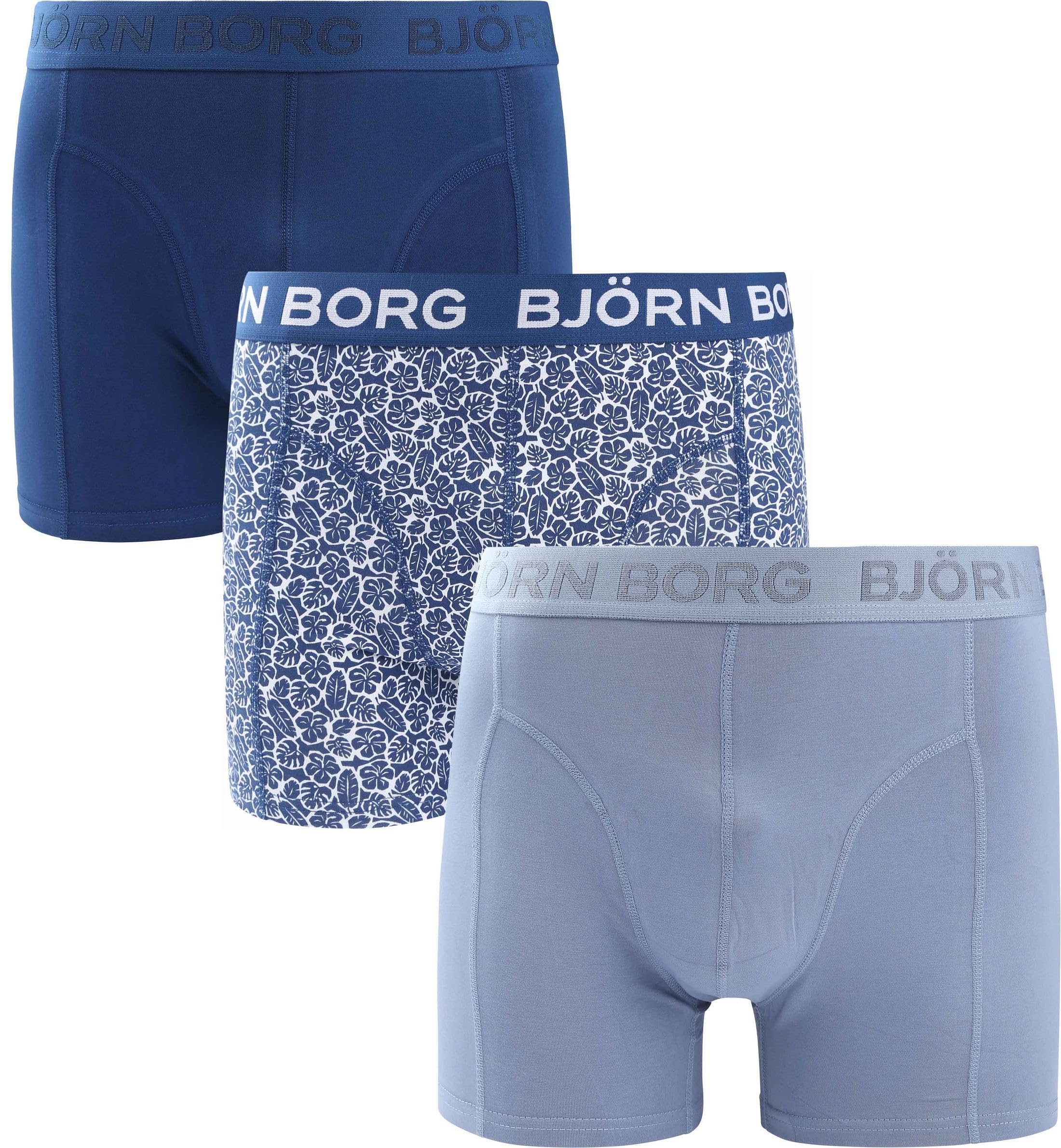Björn Borg Men's Blue Bjorn Borg Cotton Stretch Boxer 3P
