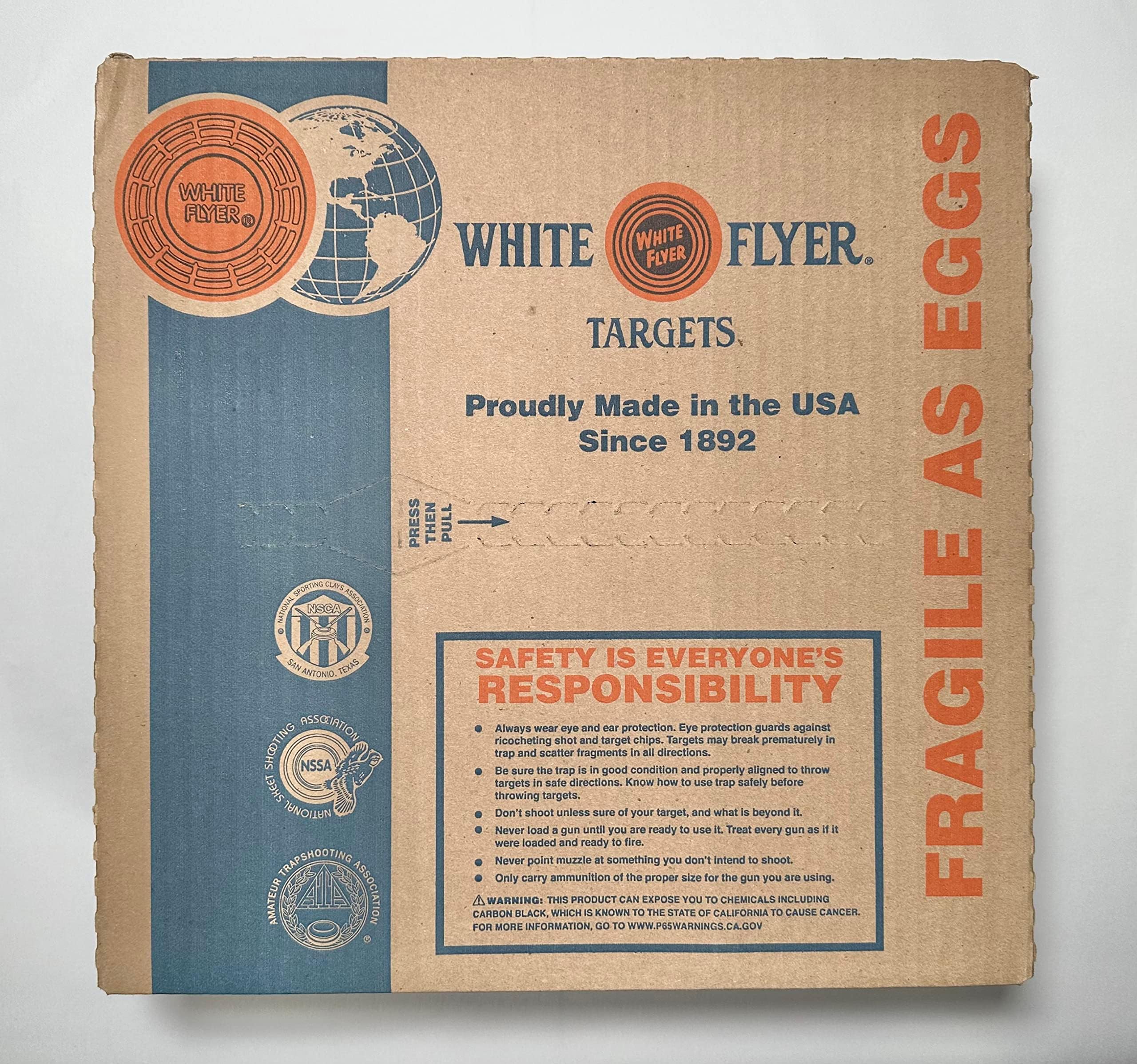 White Flyer Clay Pigeon Trap and Skeet Targets 90 count with White Flyer Scorecard