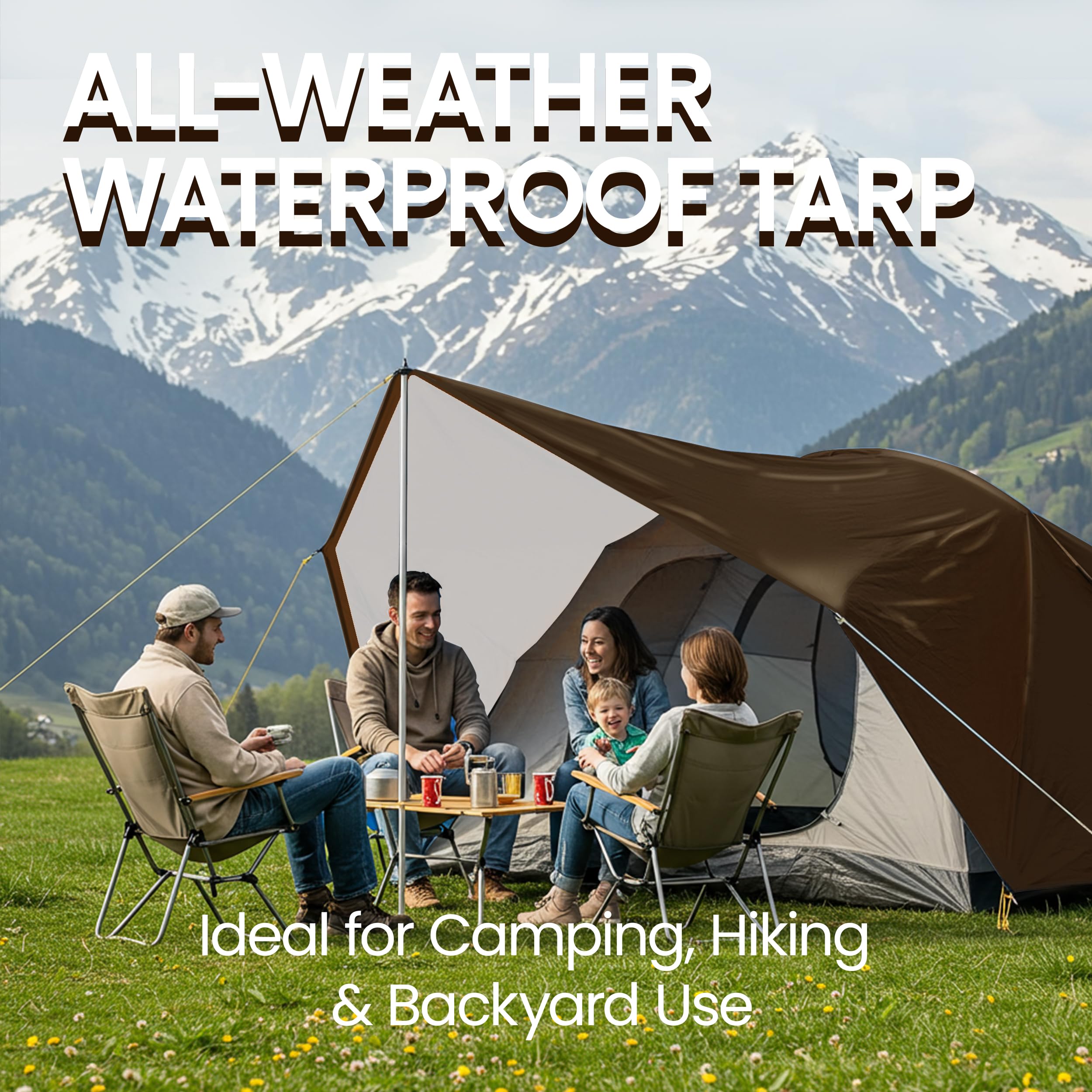 Hanjet Heavy Duty Tarp 9 Mil Outdoor Ultra-Light Multi-Purpose