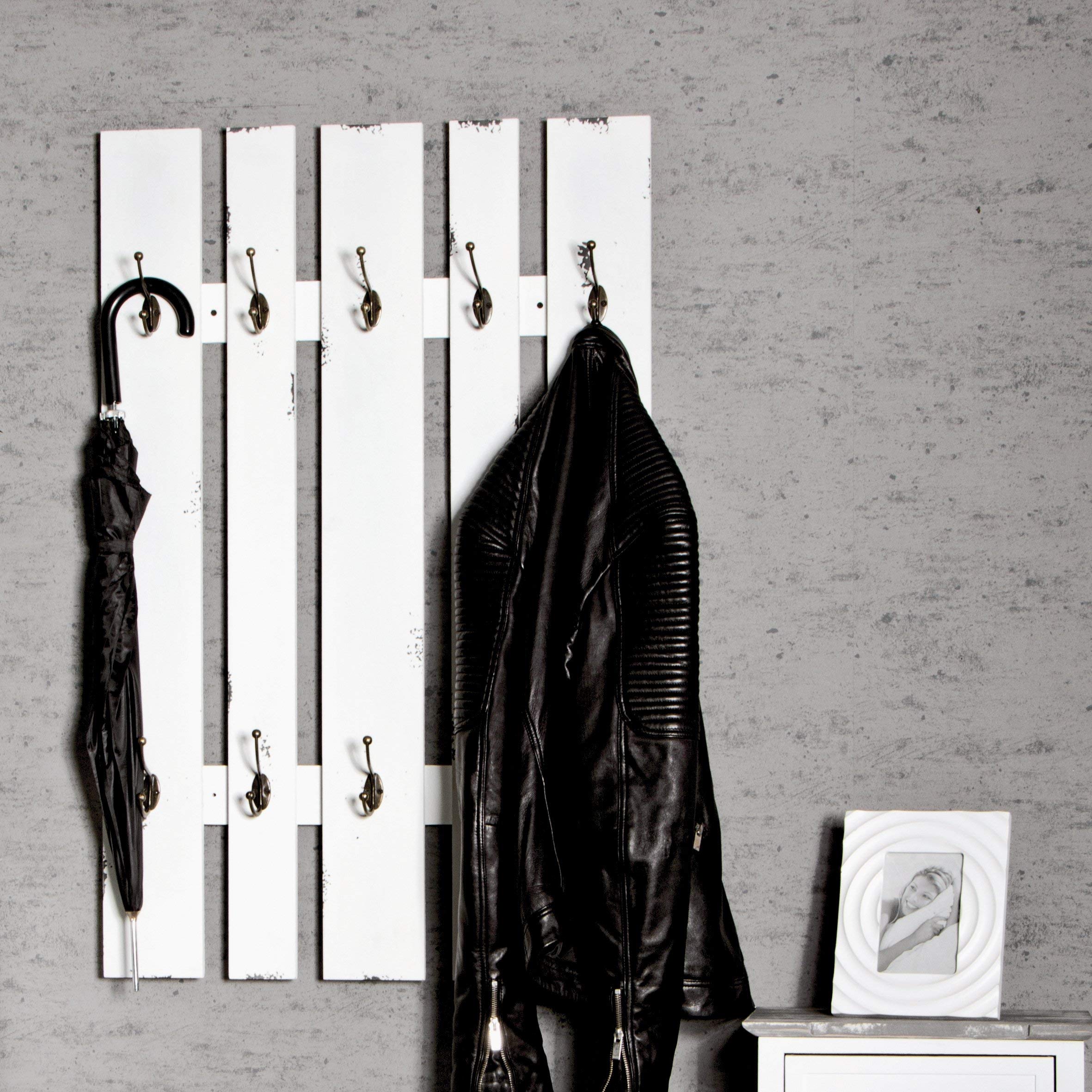 Wandkapstok Spiegel Vintage MDF 80x52x10cm