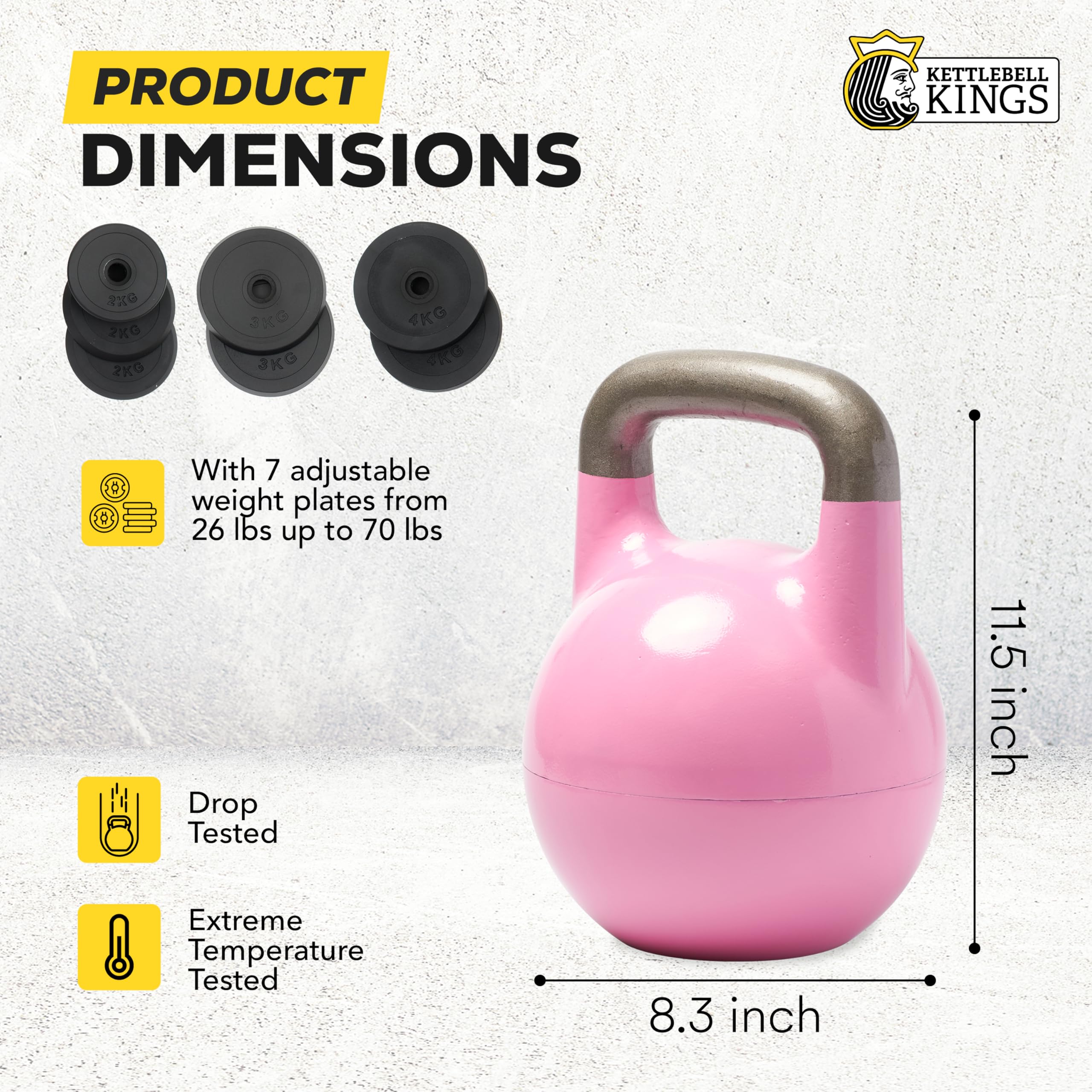 Amazon | Kettlebell Kings(ケトルベルキングス) 12~32kg 調節可能な