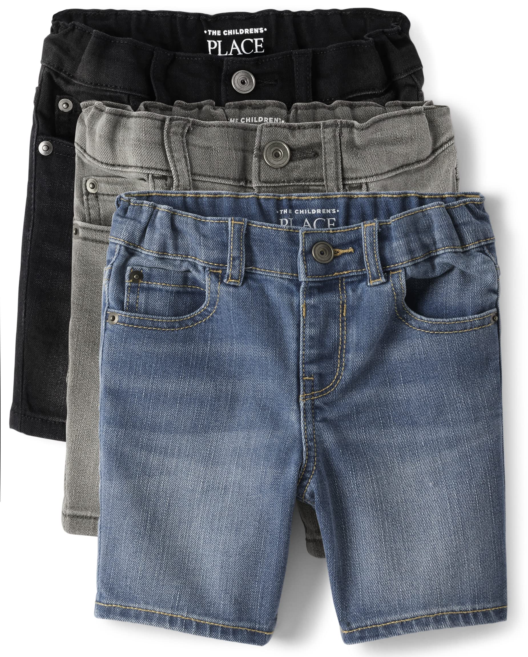 The Children's PlaceBaby Girls' and Toddler Tie Front Denim Pull On Shorts