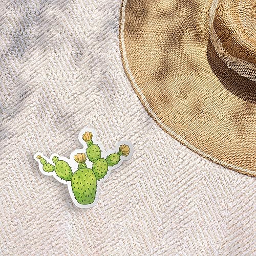Miniatura 4 de Prickly Pear Cactus Sticker, Cute Desert Plant Stickers for Hydroflask Water Bottle, Cactus Vinyl Decals for Laptop, Plant Mom Decal