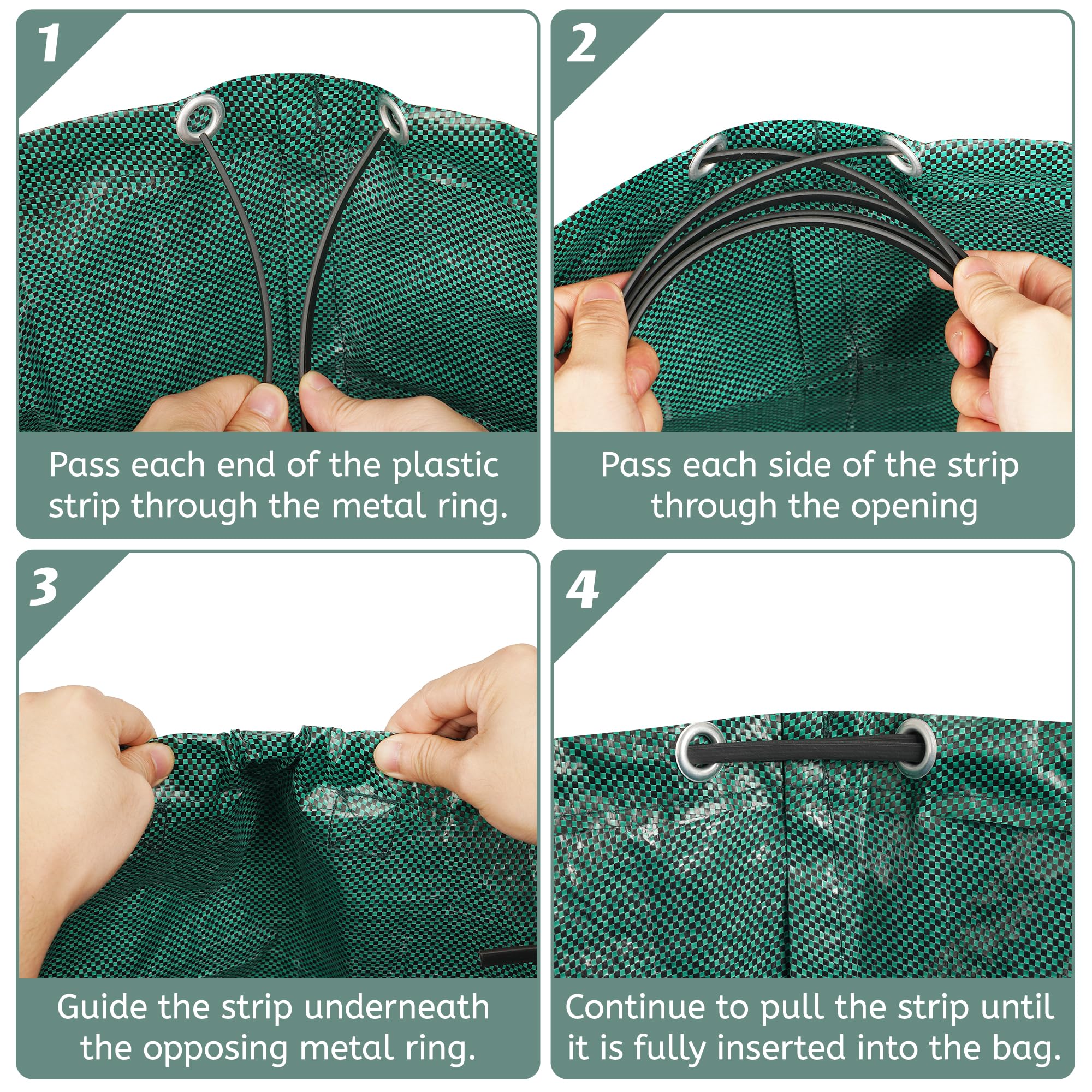 5X 272L Gartenabfallsack stabil - Groß Robust & Faltbar Gartensack für Gartenabfälle - Laubsack aus Polypropylen-Gewebe für Gras Laub Hecke Gartenabfall (5 Pack 272L)