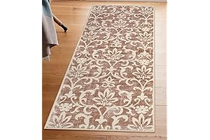 24x60 Vintage Floral Non-Slip Bathroom Floor Runner Rug