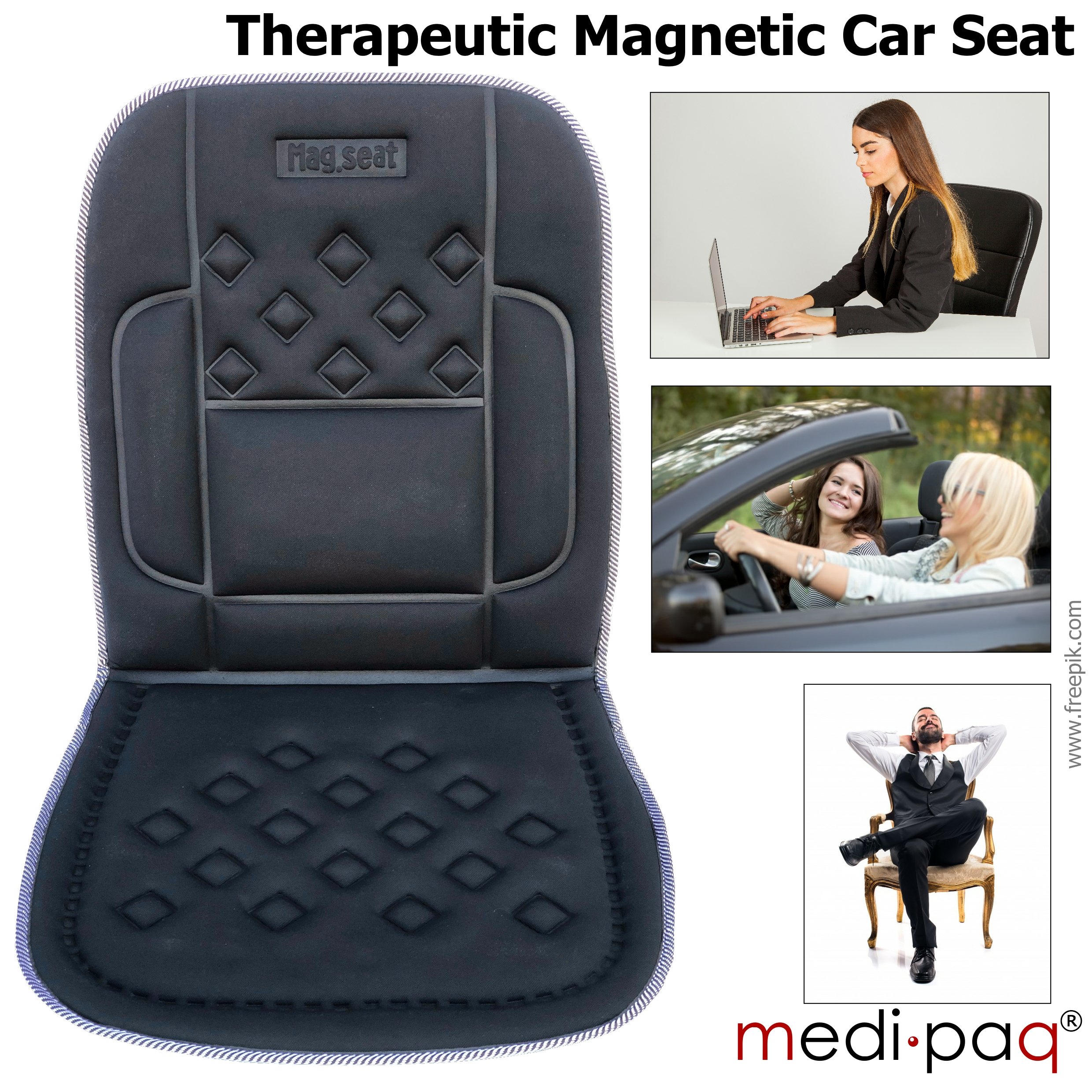 Medipaq® Car Seat SUPPORT Cushion Cover 24 AirFlow Pockets 8