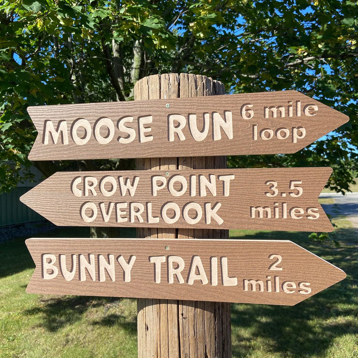 Directional, Mileage, Destination Outdoor Signs - Personalized Arrow Signs for Outdoors - Custom Carved Arrows - Image 4
