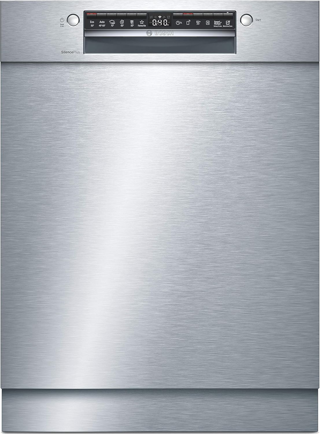 Bosch Elettrodomestici SMU4HAS48E Serie 4, Lavastoviglie per installazione sottopiano, 60 cm, acciaio inox [Classe di efficienza energetica D]
