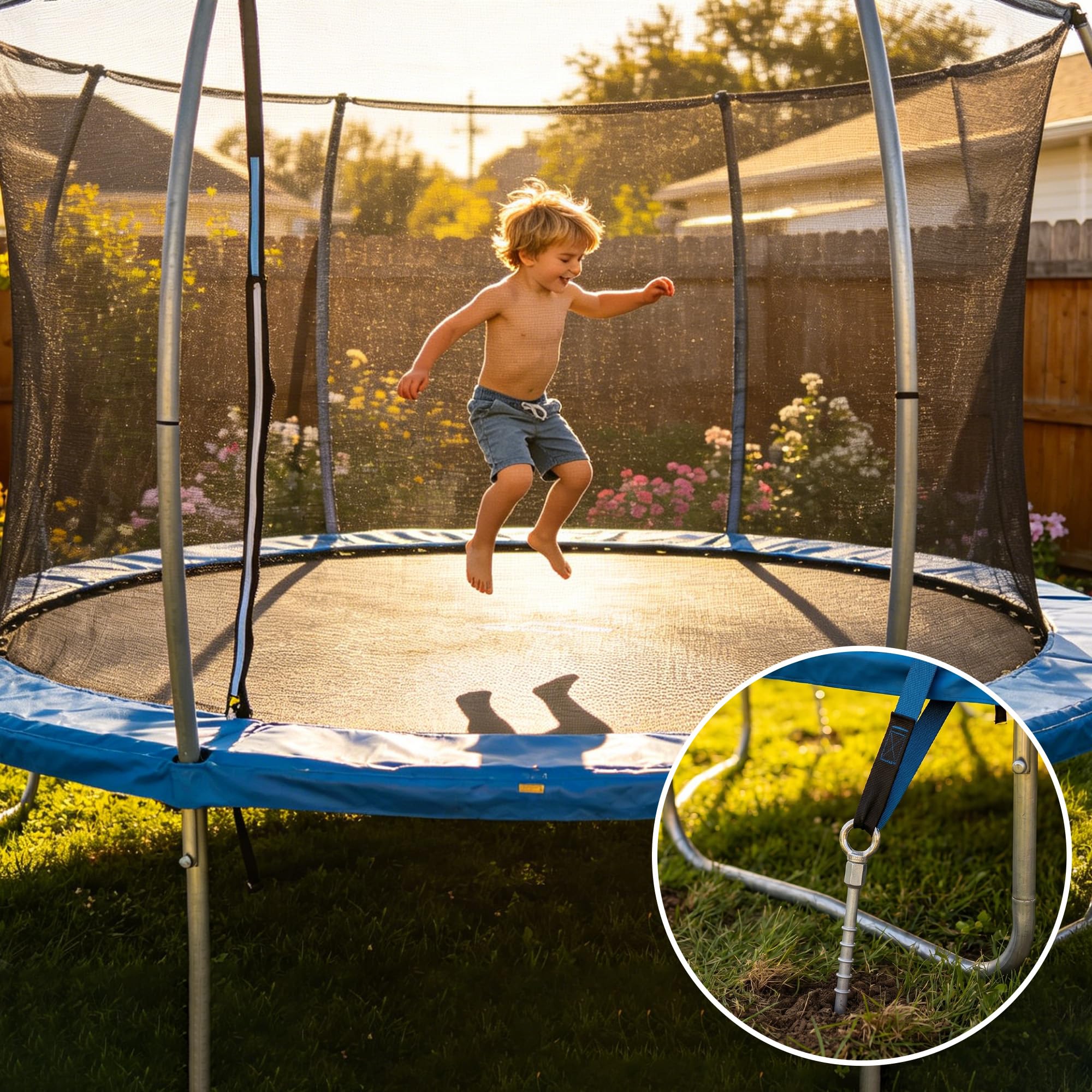 8 Stück 35,6 cm Bodenanker, zum Einschrauben, rostfreier Aluminiumguss, abnehmbare Zeltheringe für Campingzelte, Sand, Trampolin, Schaukel-Sets und Schuppen