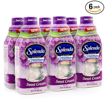 Splenda Sugar Free Low Calorie Sweet Cream Coffee Creamer Pack Of 6 32 Fl Oz Bottles Amazon Com Grocery Gourmet Food